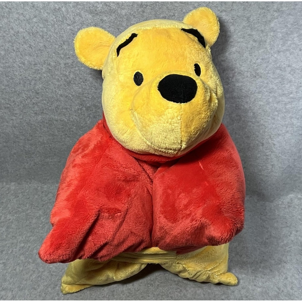 Disney Parks Winnie the Pooh Foldable Plush Pillow Buddy Stuffed Animal Toy